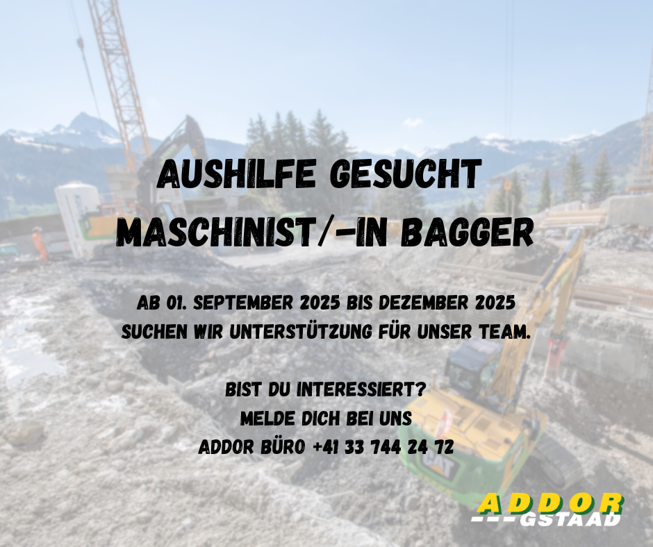 Aktuell Erdbau – Addor AG Gstaad