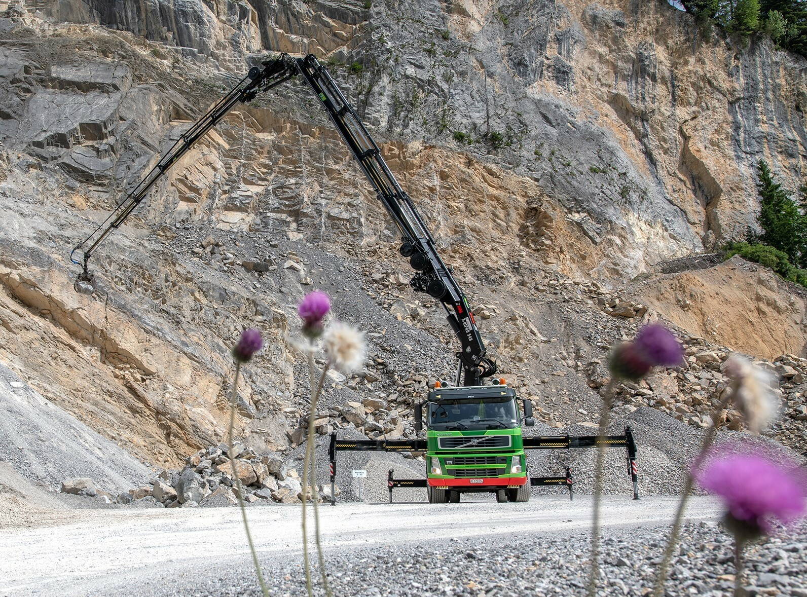 Kran-Lastwagen Addor AG Gstaad