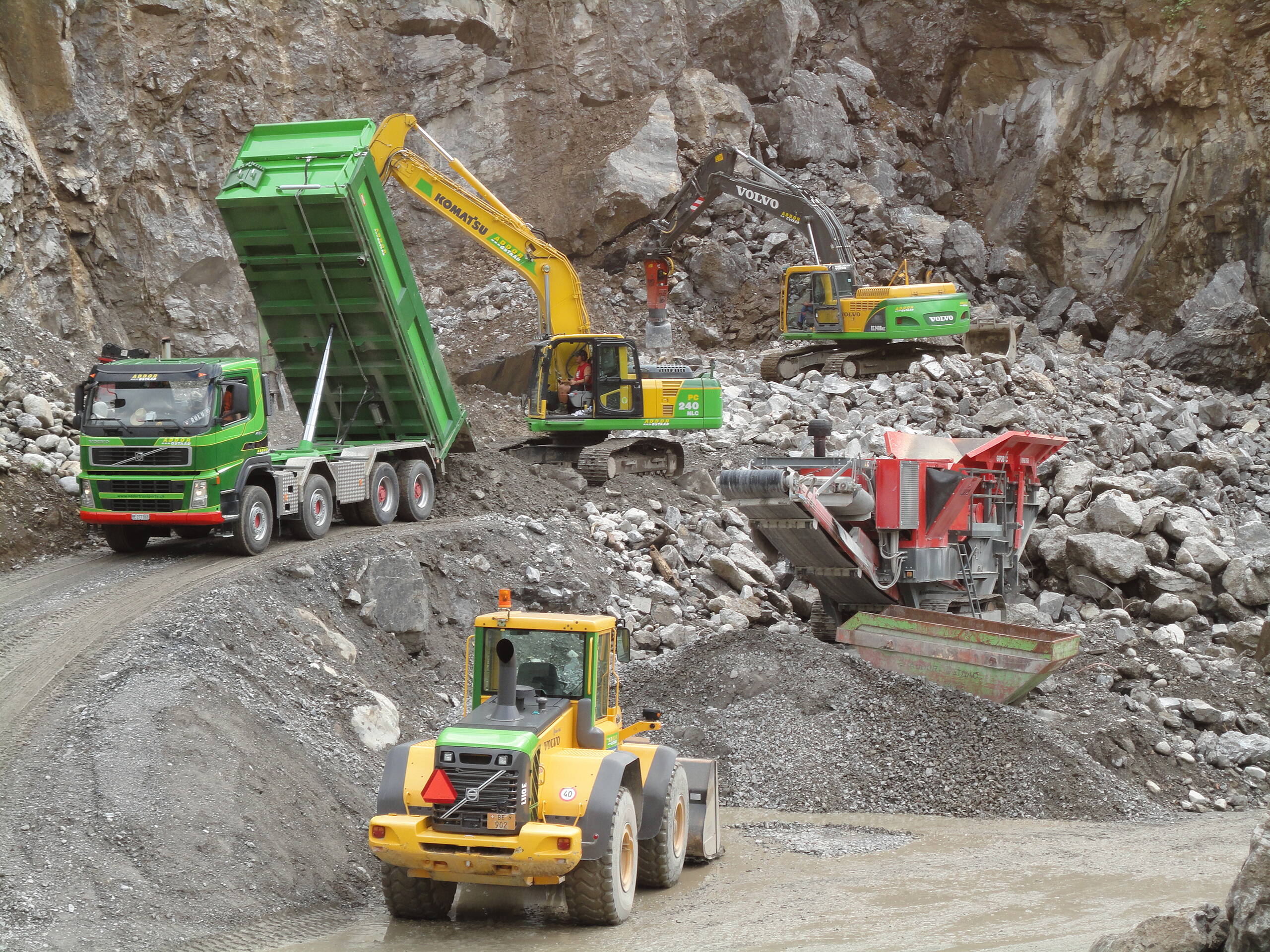 Steinbrueche und Kiesdepots - Addor AG Gstaad